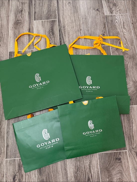 Goyard Handbags - Goyard Green Shopping Bags with Yellow Handles